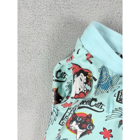 Monmon Cat Joggers Adult Large Multicolor Sun Cat Art Sweats Athleisure Lounge - Picture 5 of 9